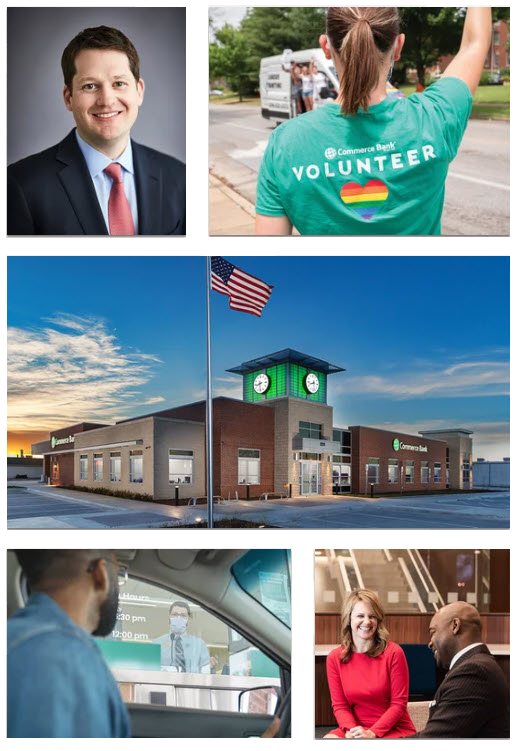 Commerce Bank today with John Kemper, CEO. Helping customers, volunteering, and in the community.