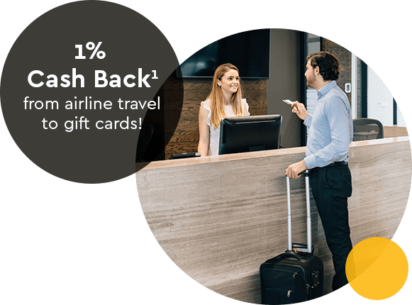 Business Rewards Card 1% Cash Back from airline travel to gift cards!